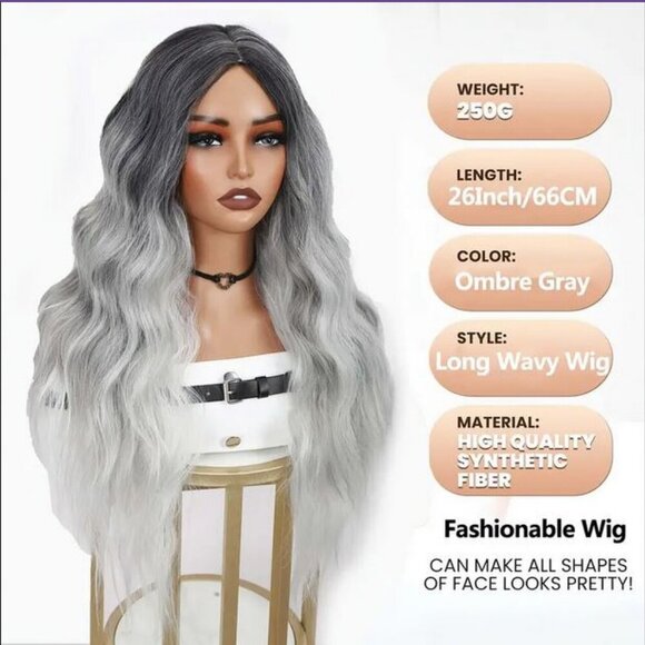 Women'S 26" Long Curly Wavy Synthetic Wig  Heat Resistant High Temperature Fiber - Picture 4 of 16